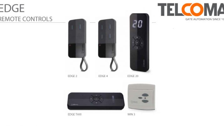 משדרים מקלטים בעלי קוד קבוע לפתיחת שערים חשמליים טלקומה - Telcoma Edge Series