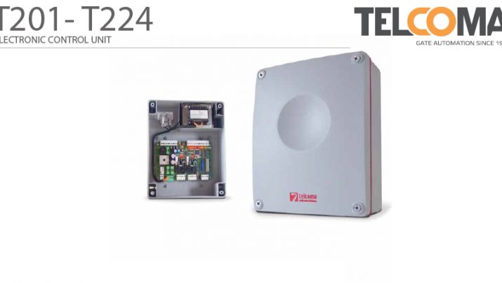 פיקוד ובקרה אלקטרוני לשני מנועי שערי הזזה נגררים חשמליים טלקומה - Telcoma T201.