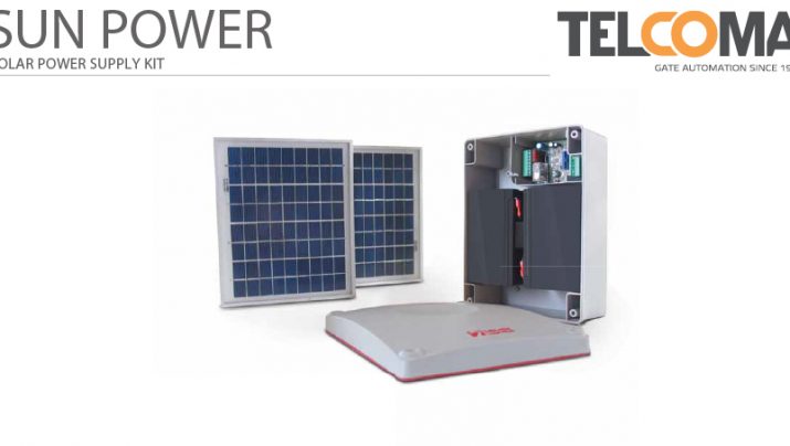ערכת חשמל סולארי לשערים, מחסומים ודלתות מוסך - Telcoma Sun Power