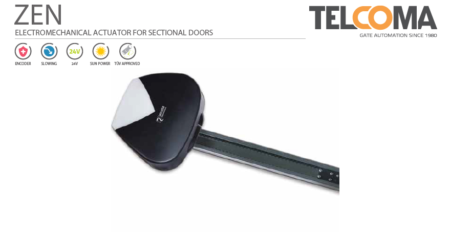 מנוע אלקטרו-מכני לדלת מוסך - Telcoma ZEN
